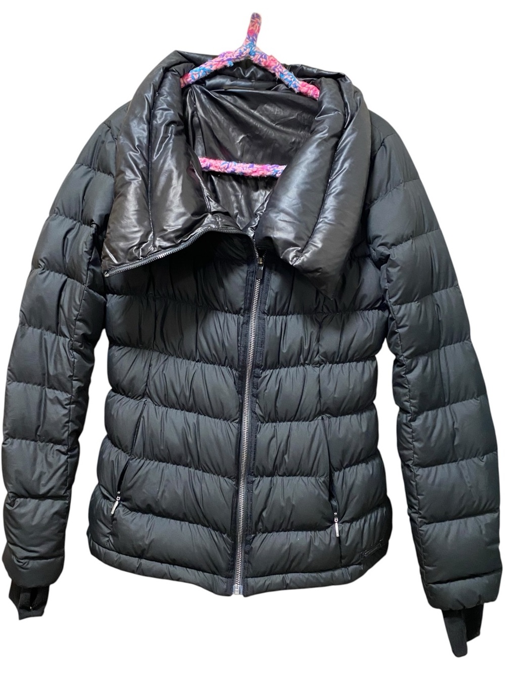 Athleta Downabout Asymmetrical Down Puffer Jacket M